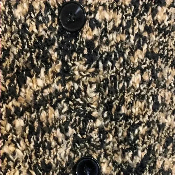 Black and Gold Long Knit Cardigan Sweater by Jones New York - Picture 9 of 11